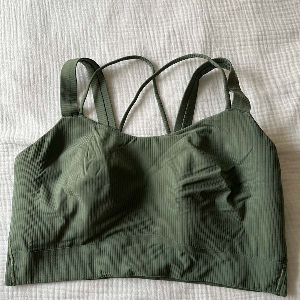 Lululemon Like a Cloud Ribbed Longline Bra - Light Support D/DD Cup (Size 12)